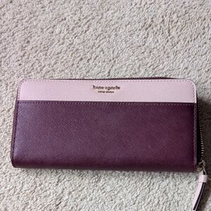 Kate Spade Two-Tone Blush and Burgundy Wallet